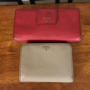 2 Fossil Leather wallets